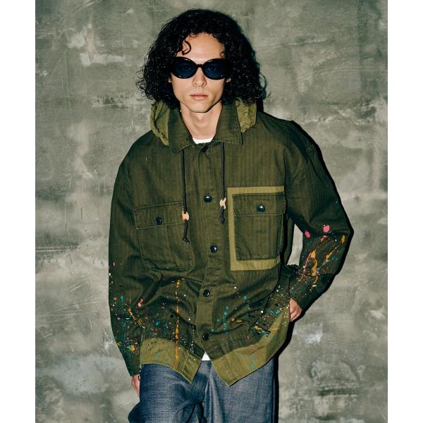 Remake Hood Military Shirt / リメイクフードミリタリーシャツ　glamb...