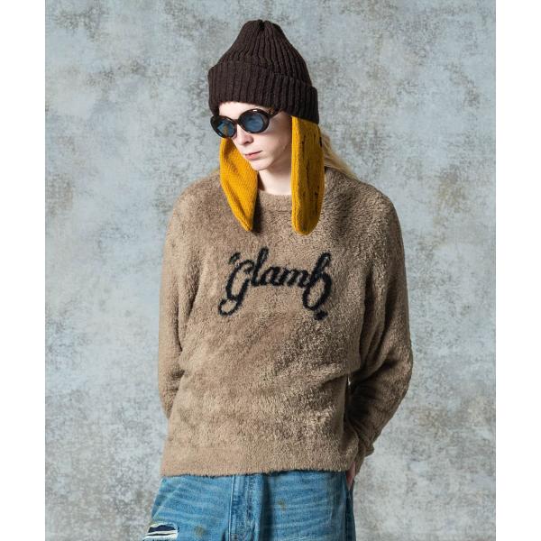 Spin Logo Shaggy Knit / スピンロゴシャギーニット　glamb グラム
