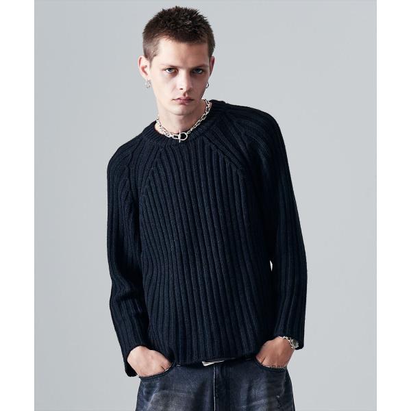 Blue Noise Low Gauge Rib Knit / ブルーノイズローゲージリブニット　g...