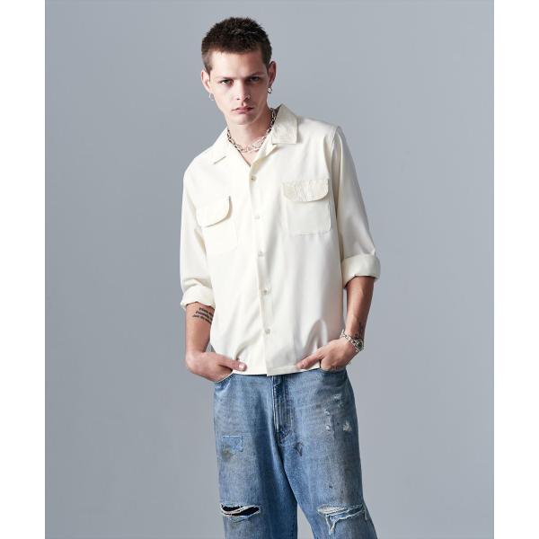 Blue Noise Open Collar Shirt / ブルーノイズオープンカラーシャツ　gl...