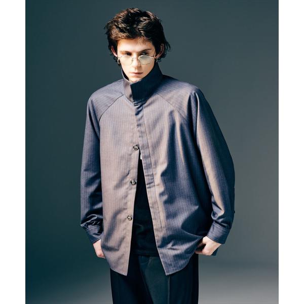 Suit Fabric High Neck Shirt / スーツファブリックハイネックシャツ　gl...