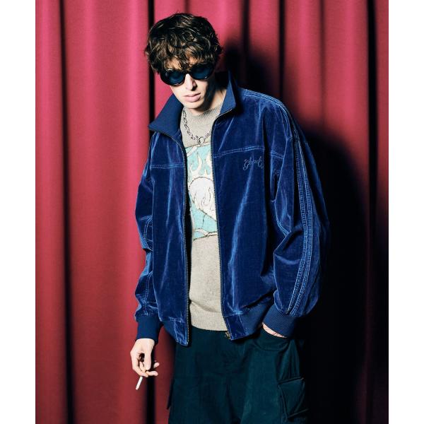 先行予約　Indigo Velveteen Track Jacket / インディゴヴェルヴェッティ...