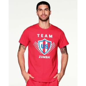 ズンバ ZUMBA ロゴ Team Zumba Tシャツ レッド ユニセックス 取り寄せ