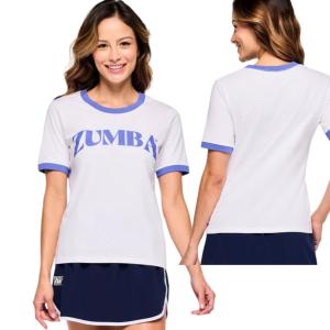 ズンバ ZUMBA Out Loud ロゴ リンガー Tシャツ ホワイト レディース 取り寄せ