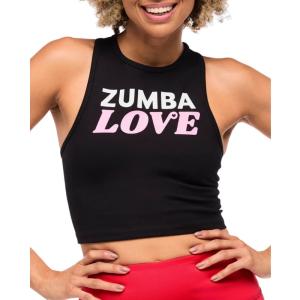 ズンバ ZUMBA Love ロゴ クロップ丈 ハイネック タンクトップ レディース 取り寄せ
