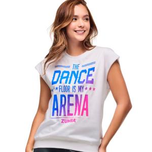 ズンバ（ZUMBA） ロゴ クルーネック Tシャツ ホワイト ユニセックス