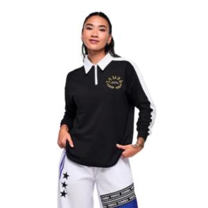 ズンバ ZUMBA ロゴ 長袖 ハーフジップ ...の詳細画像3