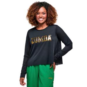ズンバ ZUMBA 長袖 メッシュ ロゴTシャ...の詳細画像3