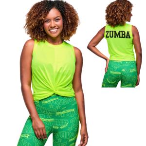 ズンバ ZUMBA ツイスト メッシュ タンクトップ イエロー レディース取り寄せ
