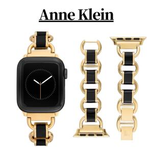 アンクライン Anne Klein アップルウォッチバンド ブラック チェーンブレスレット ベルト ストラップ レディース 取り寄せ