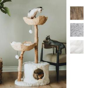 ペット 猫 キャットタワー キャットツリー キャットハウス ベッド かご ふわふわ ウッド インテリア おしゃれ ペット用品 取り寄せ