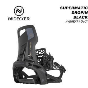 NIDECKER ナイデッカー スノーボード ビンディング SUPERMATIC DROPINシステム(HYBRIDストラップ) BLACK 23-24 モデル｜fusosports