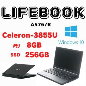 fujitsu LIFEBOOK A576/Ｒ　CPU Celeron-3855U / メモリ8GB / SSD256GB / Win10 / office / 【中古品】｜futaba-i