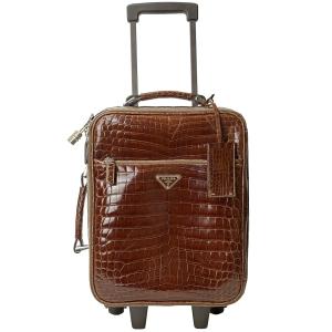 中古 ＜プラダ / PRADA＞ キャリーバッグ クロコダイル