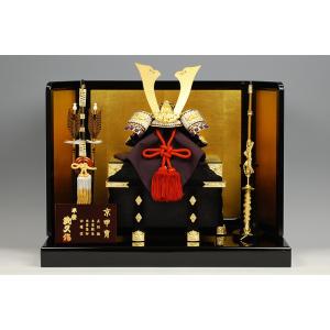 五月人形 久月 兜平飾り 兜飾り 平安武久作 京甲冑 本金箔押 正絹赤糸