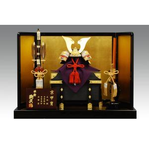 平安武久作　智尚　20号　飾兜　五月人形　正絹緋糸緘　本金箔押　唐櫃 平安武久作 智尚 20号 飾兜 五月人形 正絹緋糸緘