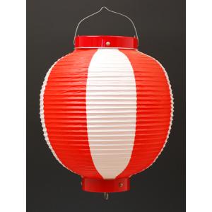 お祭り用品】尺二堂島ビニール紅白提灯【領収書発行】 : フタバ装飾