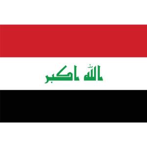 【外国旗】イラク国旗（テトロントロピカル）　サイズ：50×75cm【領収書発行】｜futaba-sousyoku