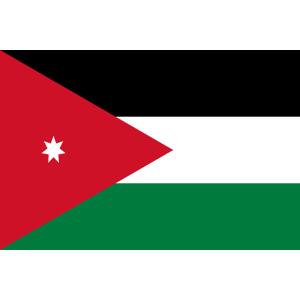 【外国旗】ヨルダン共和国国旗（テトロントロピカル）　サイズ：70×105cm【領収書発行】｜futaba-sousyoku