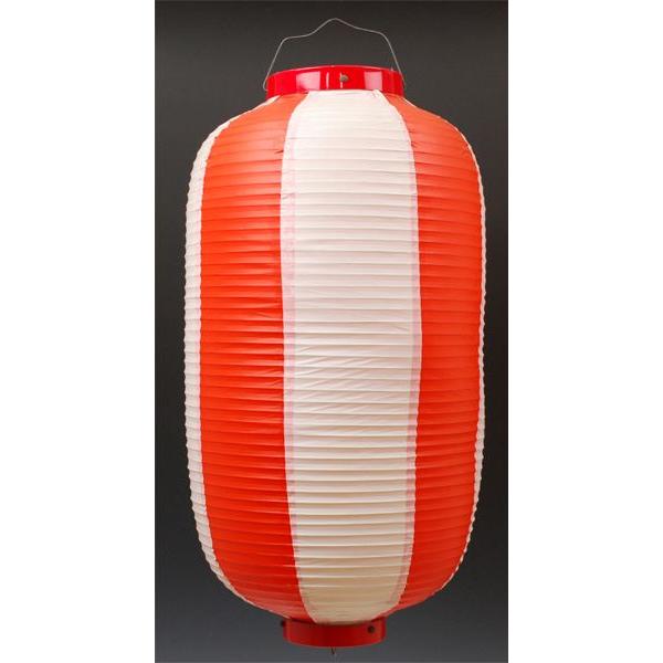【お祭り用品】九長ビニール提灯（日本製）　赤／白【領収書発行】