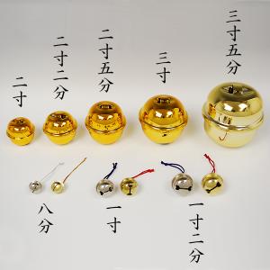 【お祭り用品】鈴2cm(八分) 金・銀(ひも付...の詳細画像3