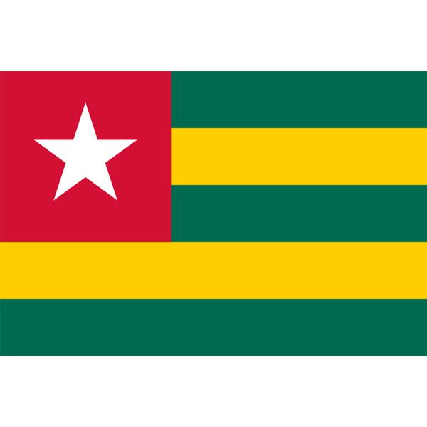 【外国旗】トーゴ共和国国旗（テトロントロピカル）　サイズ：90×135cm【領収書発行】