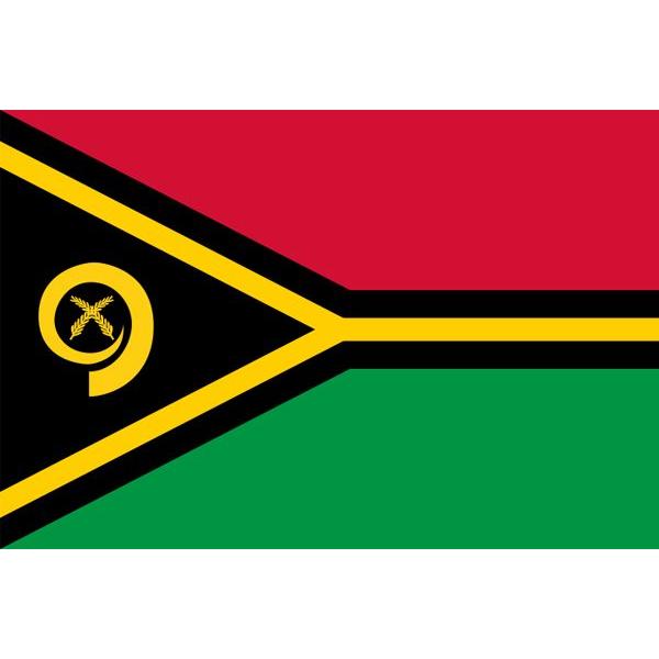 【外国旗】バヌアツ共和国国旗（テトロントロピカル）　サイズ：50×75cm【領収書発行】