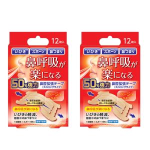 ＡＪＤ鼻腔拡張テープ ストロングタイプ 12枚×2個セット［ネコポス配送1］