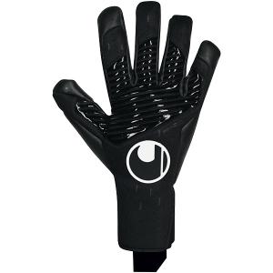 ウールシュポルト uhlsport Speed Contact BLACK SUPERGRIP＋ HALFNEGATIVE 1011285-01 サッカー フットサル キーパーグローブ 黒｜futaba