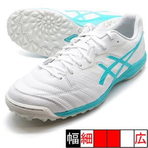 新作 DESTAQUE K FF TF アシックス asics 1111A218-101 ホワイト×ブルー フットサルシューズ 人工芝 屋外用｜futaba