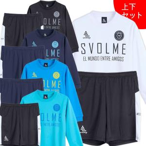 【上下セット】スボルメ SVOLME ジュニア ロゴプラT 切替ショーツ 1261-56800 1261-57502 サッカー フットサル 長袖 プラクティスセット 子供用｜フタバスポーツフットボール店