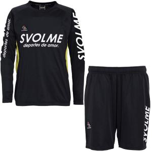 スボルメ SVOLME ジュニア チームJrモビライトクルートップ ショーツ 上下セット 18-02301-02702 サッカー フットサル トレーニングウェア ブラック 子供用｜futaba