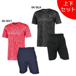 【上下セット】 プーマ アールズコート ブラストAOP Ｔシャツ ストレッチ FITプラパン 519231 EC-P007 プラクティスシャツ プラクティスパンツ メンズ