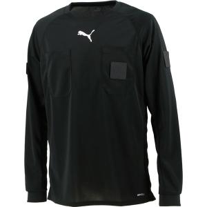 プーマ PUMA LS レフリーシャツ 705378 サッカー フットサル レフェリーシャツ 審判ウェア 長袖 ベルクロ付き ブラック｜futaba