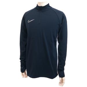 ナイキ NIKE 裏起毛 ドライフィット アカデミー ドリルトップ AJ9709-451 サッカー フットサル トレーニングトップ ハーフジップ 長袖 練習着 防寒 ネイビー 紺