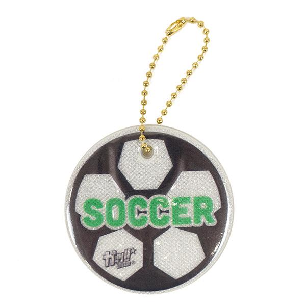 【ネコポス選択可】 ガッツ！！ サッカー部 反射板 C-217 サッカー フットサル キーホルダー ...