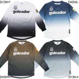 【ネコポス送料無料】 ゴレアドール goleador ジュニア ロングTシャツ G-2552J サッカー フットサル プラクティスシャツ 長袖 練習着 グラデーション 子供用｜futaba