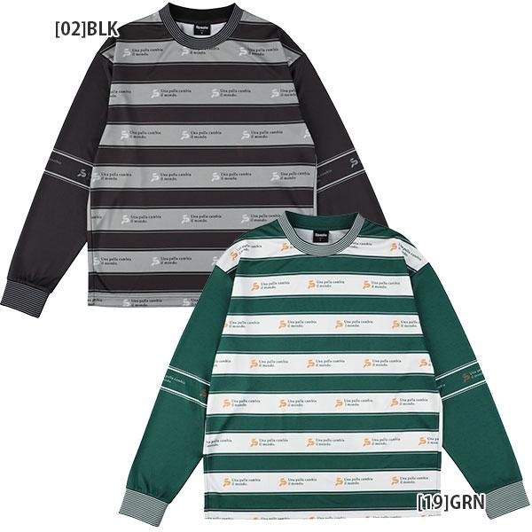 【ネコポス送料無料】スパッツィオ spazio Jr. オーバーサイズ 長袖 ボーダー プラシャツ ...