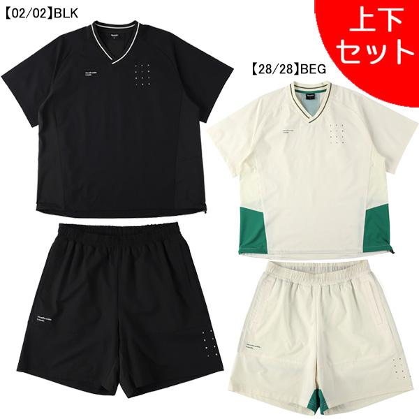 【上下セット】 スパッツィオ Spazio Vネック切り替え半袖ピステ プラパン 上下 GE1058...