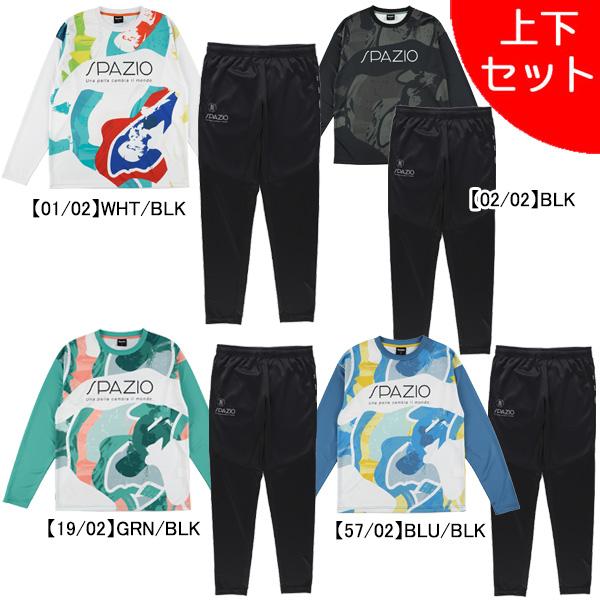 【上下セット】 スパッツィオ Spazio ペイントグラフィック ロンプラ 脇パネル ロゴ スリムパ...