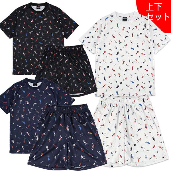 【上下セット】スパッツィオ Spazio レジェンド 総柄 プラシャツ2 プラパン2 GE1155/...