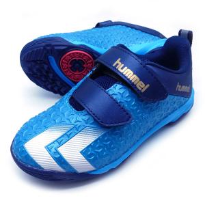 インパリ S VTF JR ヒュンメル hummel HJS2127-7570 サックス×ネイビー ジュニア トレーニングシューズ ベルクロ マジックテープ