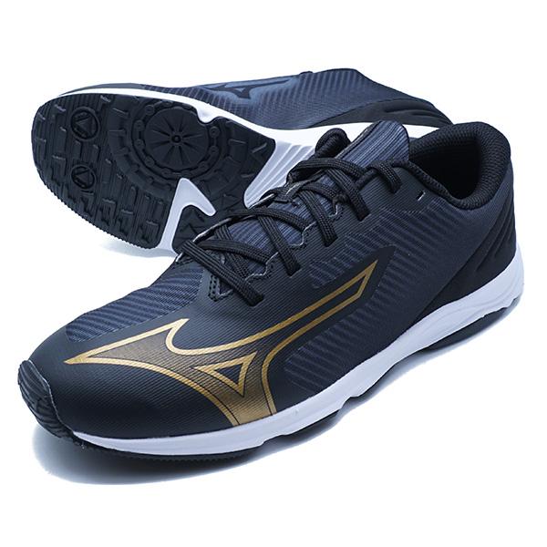 【送料無料】 スピードスタッズ4 ミズノ mizuno K1GC2425-02 ブラック ゴールド ...