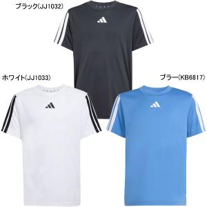 【ネコポス選択可】 アディダス adidas ジュニア トレイン エッセンシャルズ スリーストライプス 半袖Tシャツ KQH02 ランニング ランシャツ 子供用