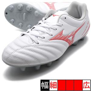 モナルシーダネオ3 セレクトJr ミズノ mizuno P1GB242560 ホワイト×レッド ジュニア サッカースパイク｜futaba