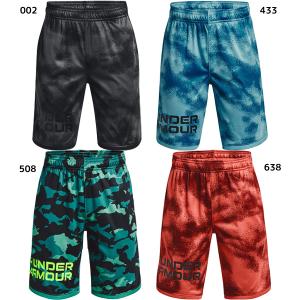 アンダーアーマー UNDER ARMOUR ジュニア ハーフパンツ UAスタント3.0プラス ショーツ 〈オールオーバープリント〉（トレーニング/BOYS） 1373527｜futabaathlete