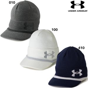 【ネコポス送料無料】アンダーアーマー UNDER ARMOUR メンズ スポーツキャップ 1381285 ブリムニットビーニー 帽子 ゴルフ 防寒｜futabaathlete