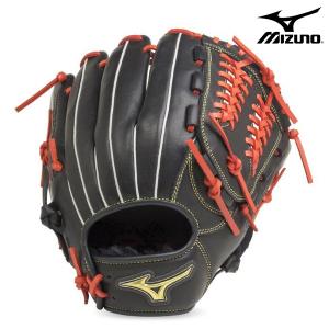 ミズノ MIZUNO ソフトボール用 ベリフニオールラウンド用サイズ11 1AJGS10700 ソフトボール用 オールラウンド用 ソフトボール用 ブラック×オレンジ｜futabaathlete