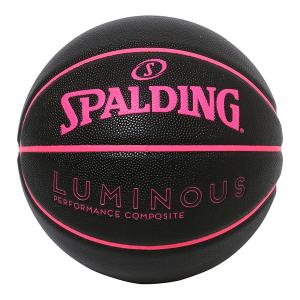 スポルディング SPALDING バスケットボール ルミナス コンポジット ブラックxピンク 6号球 77-845J｜futabaathlete