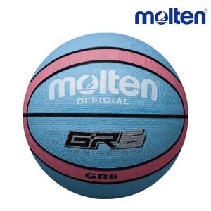 モルテン molten バスケットボール ゴム 6号球 BGR6CP 女子用 水色 シアン ピンク｜futabaathlete